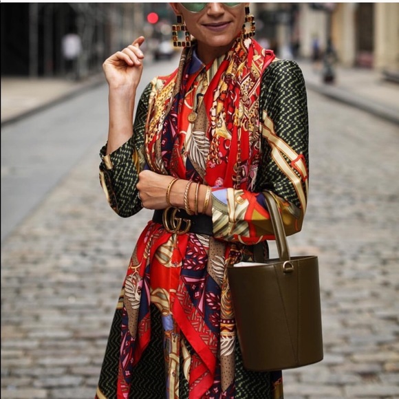 Zara Dresses Zara Print Dress With Tie Belt Poshmark